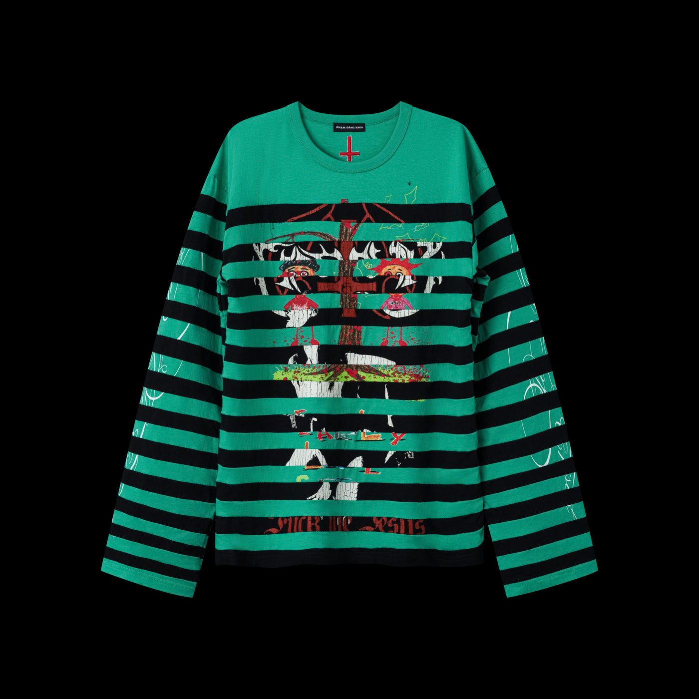 KAMAD0 TANJiR0 L0NG-SLEEVED STRiPED T-SHiRT