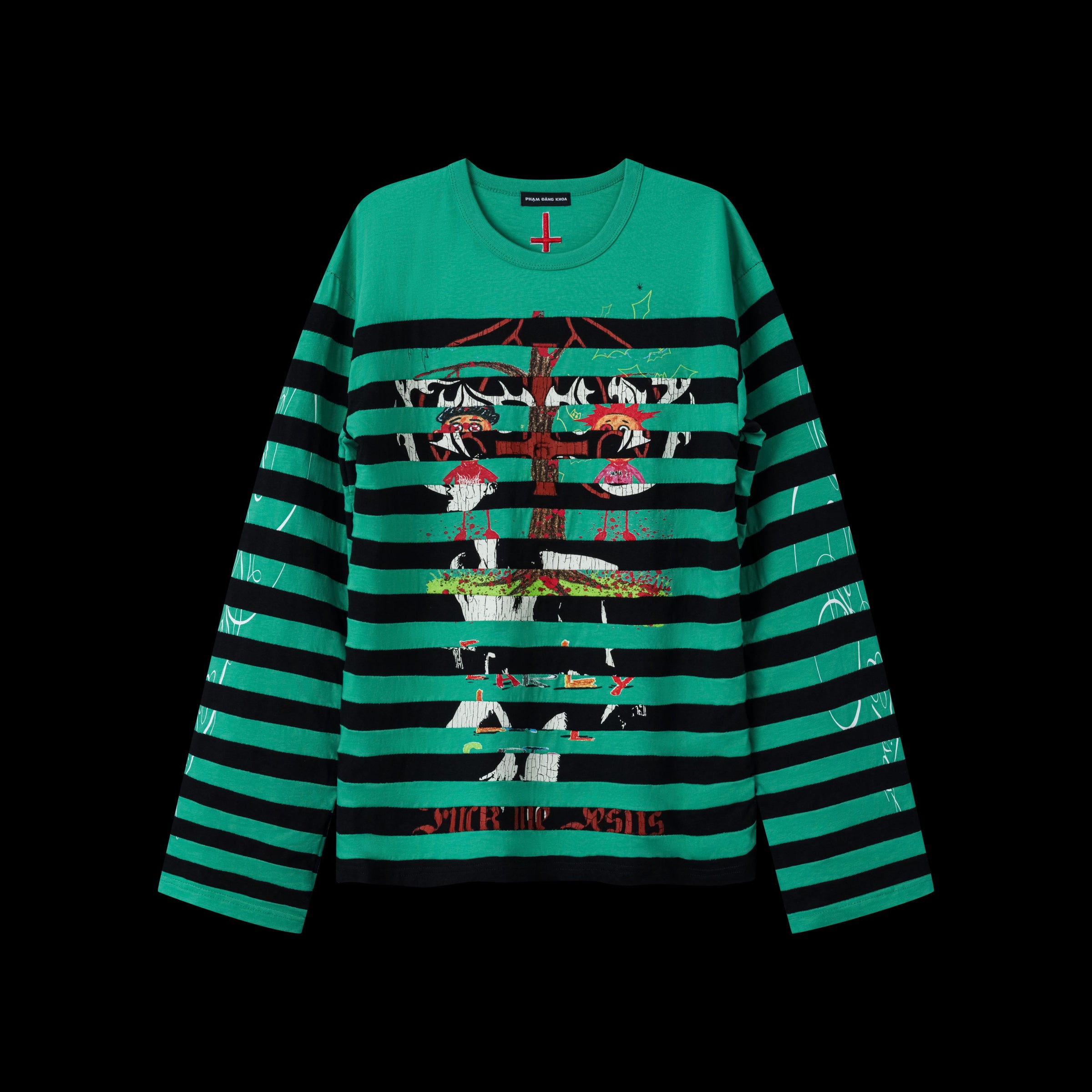 KAMAD0 TANJiR0 L0NG-SLEEVED STRiPED T-SHiRT