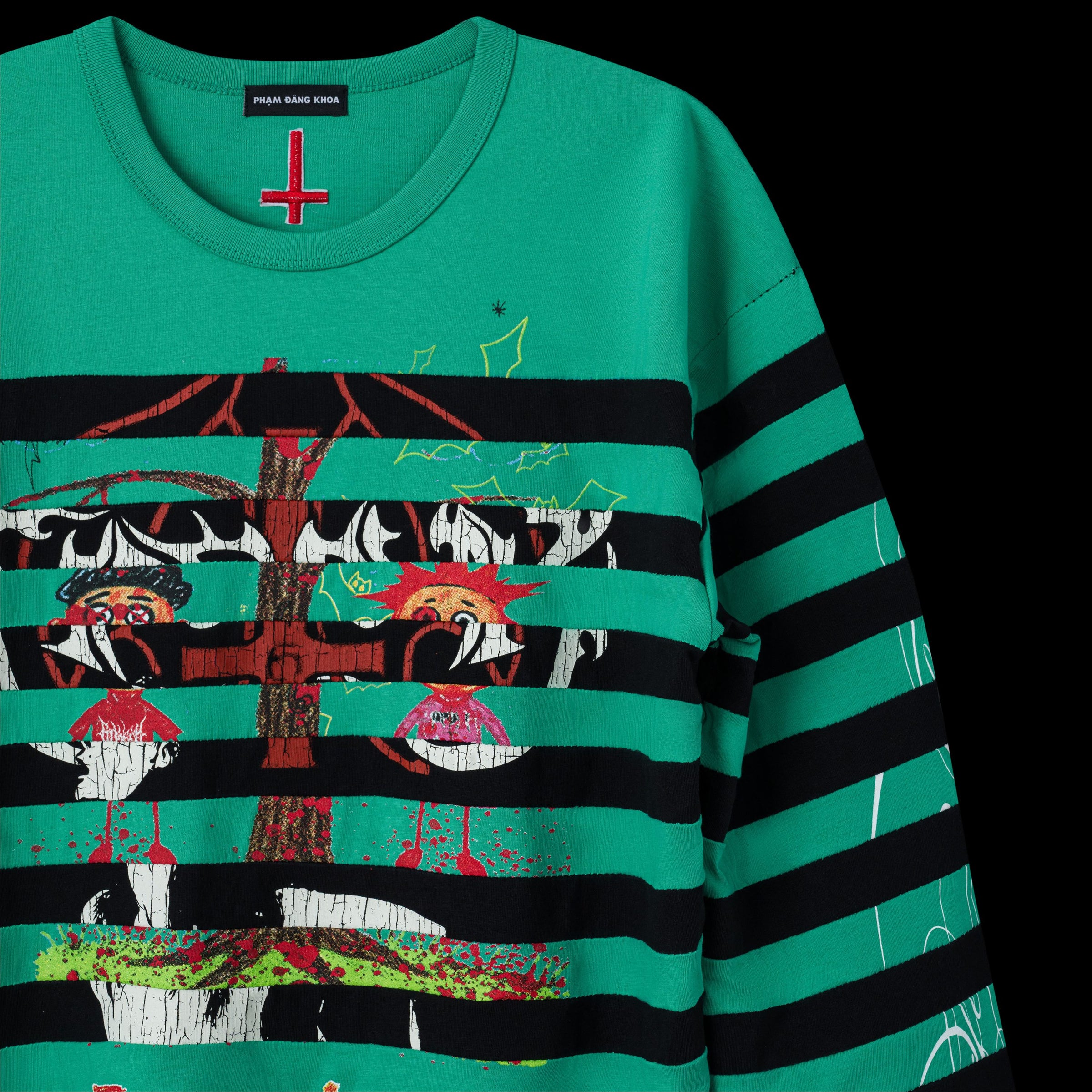 KAMAD0 TANJiR0 L0NG-SLEEVED STRiPED T-SHiRT